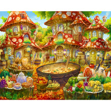 Load image into Gallery viewer, Fairy Tale Mushroom City 50*40CM (canvas) Full Round Drill Diamond Painting
