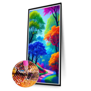 Colorful Woods 40*70CM (canvas) Full Round AB Drill Diamond Painting
