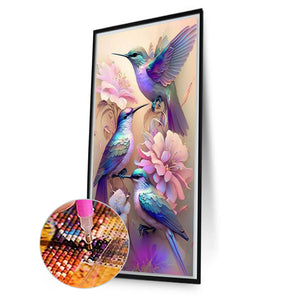 Hummingbird 40*70CM (canvas) Full Round AB Drill Diamond Painting