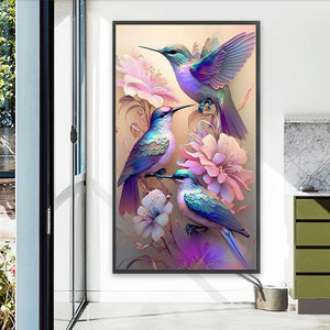 Hummingbird 40*70CM (canvas) Full Round AB Drill Diamond Painting