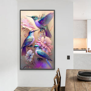 Hummingbird 40*70CM (canvas) Full Round AB Drill Diamond Painting