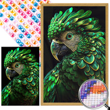 Load image into Gallery viewer, Green Parrot 45*70CM (canvas) Round AB Drill Diamond Painting
