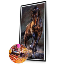 Load image into Gallery viewer, Dark Horse Running 40*80CM (canvas) Full Round AB Drill Diamond Painting
