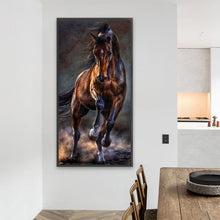 Load image into Gallery viewer, Dark Horse Running 40*80CM (canvas) Full Round AB Drill Diamond Painting
