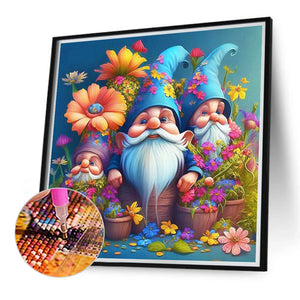 Garden Gnome 40*40CM (canvas) Full Round Drill Diamond Painting