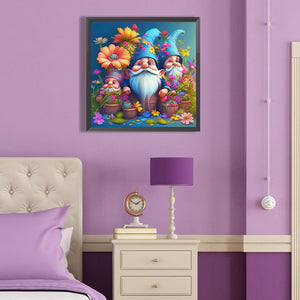 Garden Gnome 40*40CM (canvas) Full Round Drill Diamond Painting