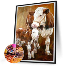 Load image into Gallery viewer, Two Cows 30*40CM (canvas) Full Square AB Drill Diamond Painting
