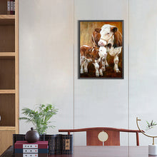 Load image into Gallery viewer, Two Cows 30*40CM (canvas) Full Square AB Drill Diamond Painting
