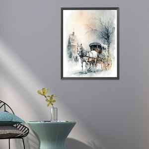 Snow Carriage 40*50CM (canvas) Full Round Drill Diamond Painting