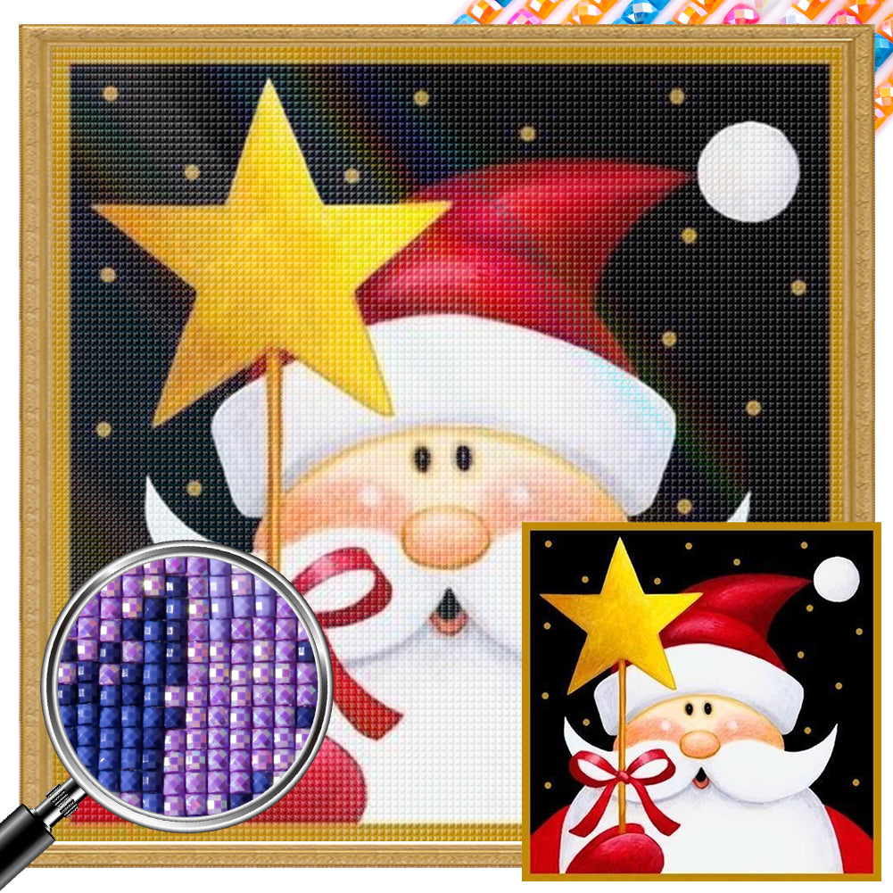 Cute Santa Claus 30*30CM (canvas) Full Square AB Drill Diamond Painting