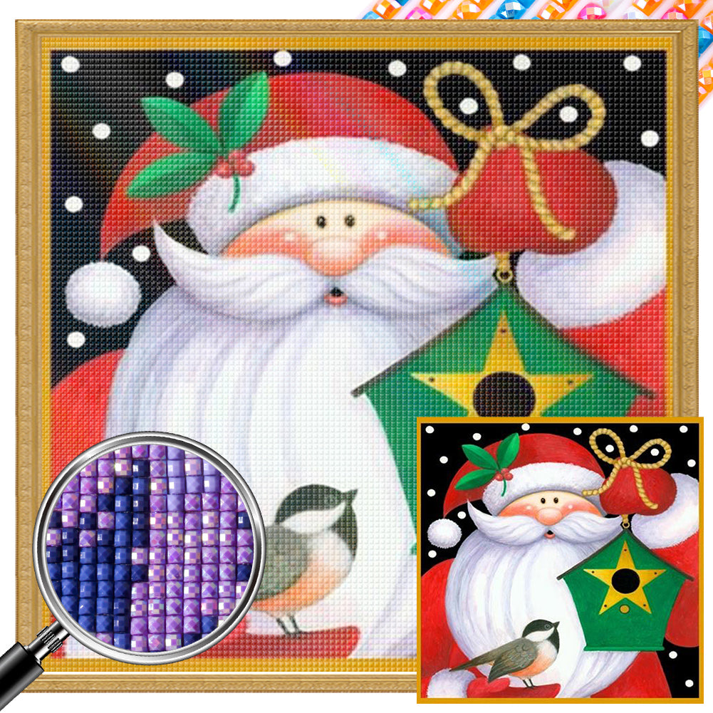 Cute Santa Claus 30*30CM (canvas) Full Square AB Drill Diamond Painting