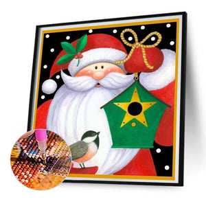 Cute Santa Claus 30*30CM (canvas) Full Square AB Drill Diamond Painting