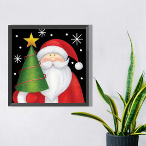 Cute Santa Claus 30*30CM (canvas) Full Square AB Drill Diamond Painting