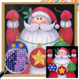 Cute Santa Claus 30*30CM (canvas) Full Square AB Drill Diamond Painting