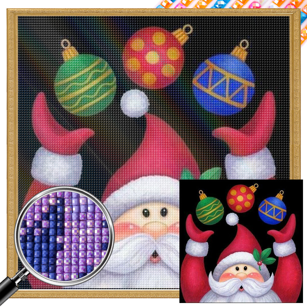 Cute Santa Claus 30*30CM (canvas) Full Square AB Drill Diamond Painting