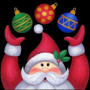 Cute Santa Claus 30*30CM (canvas) Full Square AB Drill Diamond Painting