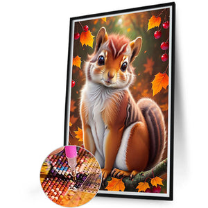 Squirrel 40*60CM (canvas) Full Round Drill Diamond Painting