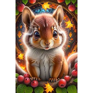 Squirrel 40*60CM (canvas) Full Round Drill Diamond Painting