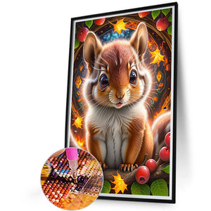 Squirrel 40*60CM (canvas) Full Round Drill Diamond Painting