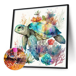 Sea Turtle 40*40CM (canvas) Full Round Drill Diamond Painting