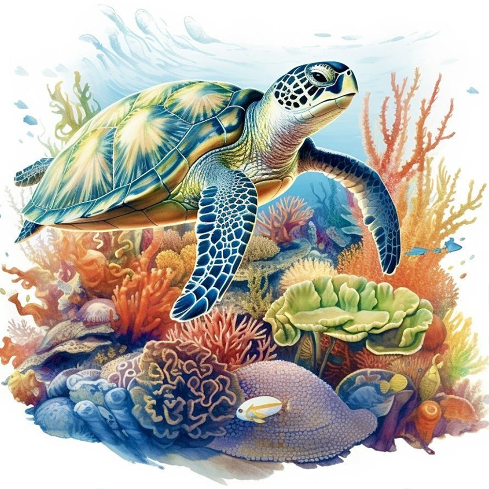 Sea Turtle 40*40CM (canvas) Full Round Drill Diamond Painting