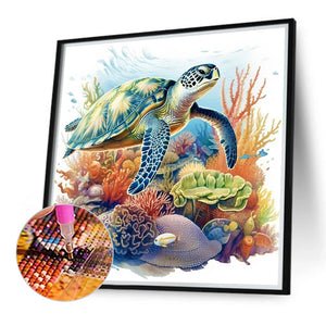 Sea Turtle 40*40CM (canvas) Full Round Drill Diamond Painting