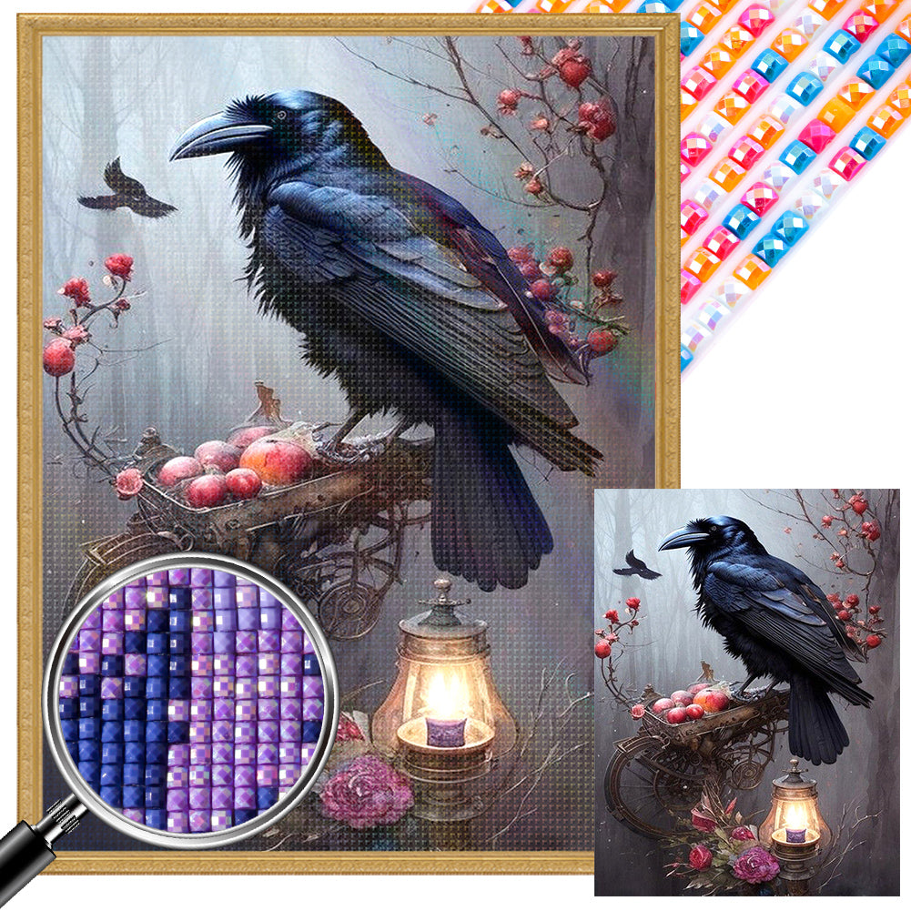 Crow 30*40CM (canvas) Full Square AB Drill Diamond Painting