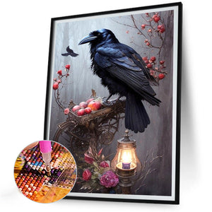 Crow 30*40CM (canvas) Full Square AB Drill Diamond Painting