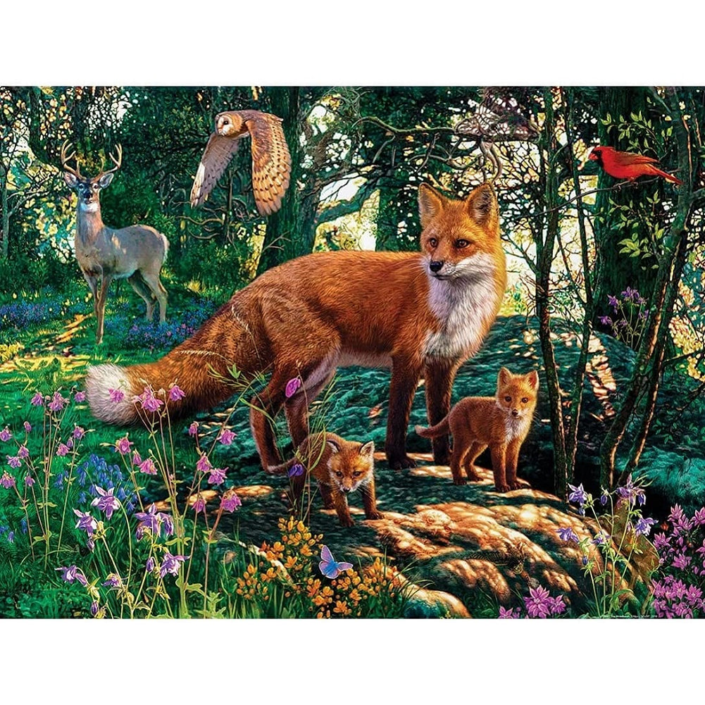 Forest Fox 40*30CM (canvas) Full Square Drill Diamond Painting