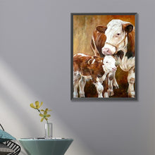 Load image into Gallery viewer, Two Cows 45*60CM (canvas) Full Round AB Drill Diamond Painting
