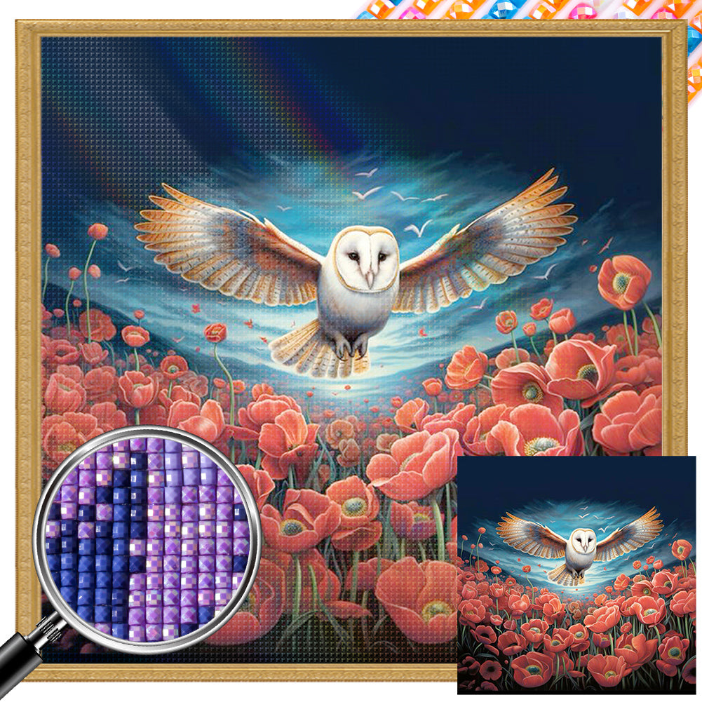 Owl 40*40CM (canvas) Full Square AB Drill Diamond Painting