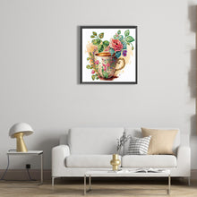 Load image into Gallery viewer, Rose Coffee 30*30CM (canvas) Partial Special-Shaped Drill Diamond Painting
