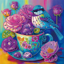 Load image into Gallery viewer, Blue And Purple Atmosphere Bird 30*30CM (canvas) Partial Special-Shaped Drill Diamond Painting
