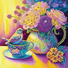 Load image into Gallery viewer, Purple And Yellow Atmosphere Bird 30*30CM (canvas) Partial Special-Shaped Drill Diamond Painting
