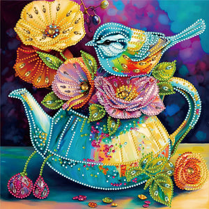 Colorful Atmosphere Bird 30*30CM (canvas) Partial Special-Shaped Drill Diamond Painting