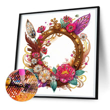 Load image into Gallery viewer, Feathers And Round Parts 30*30CM (canvas) Partial Special-Shaped Drill Diamond Painting
