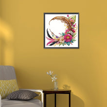 Load image into Gallery viewer, Feather And Crescent Parts 30*30CM (canvas) Partial Special-Shaped Drill Diamond Painting
