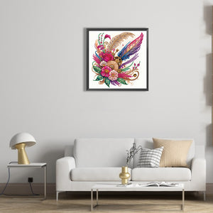 Feathers And Gears 30*30CM (canvas) Partial Special-Shaped Drill Diamond Painting
