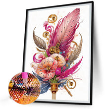 Load image into Gallery viewer, Feathers And Flowers 30*40CM (canvas) Partial Special-Shaped Drill Diamond Painting
