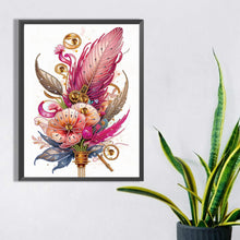 Load image into Gallery viewer, Feathers And Flowers 30*40CM (canvas) Partial Special-Shaped Drill Diamond Painting
