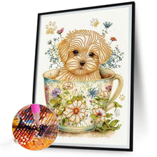 Load image into Gallery viewer, Cup Dog 30*40CM (canvas) Partial Special-Shaped Drill Diamond Painting
