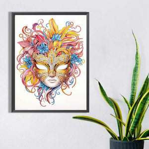 Light Color Mask 30*40CM (canvas) Partial Special-Shaped Drill Diamond Painting