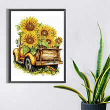 Load image into Gallery viewer, Sunflower And Car 30*40CM (canvas) Partial Special-Shaped Drill Diamond Painting
