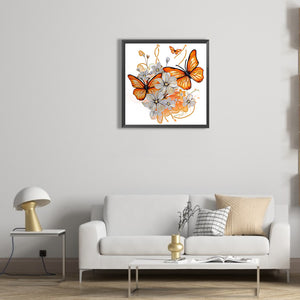 Butterfly 30*30CM (canvas) Partial Special-Shaped Drill Diamond Painting
