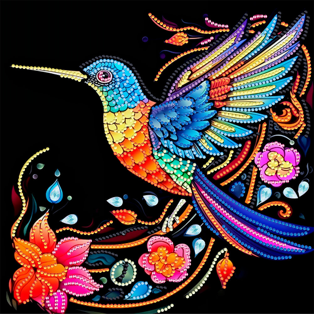 Hummingbird 30*30CM (canvas) Partial Special-Shaped Drill Diamond Painting