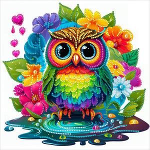Owl 30*30CM (canvas) Partial Special-Shaped Drill Diamond Painting