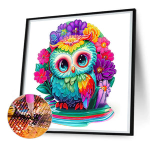 Owl 30*30CM (canvas) Partial Special-Shaped Drill Diamond Painting