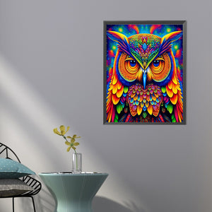 Color Owl 40*50CM (canvas) Full Round Drill Diamond Painting