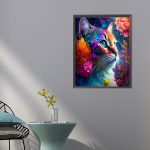 Color Cat 40*50CM (canvas) Full Round Drill Diamond Painting