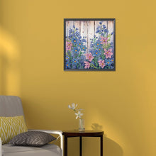 Load image into Gallery viewer, Flowers In Fence 30*30CM (canvas) Partial Special-Shaped Drill Diamond Painting
